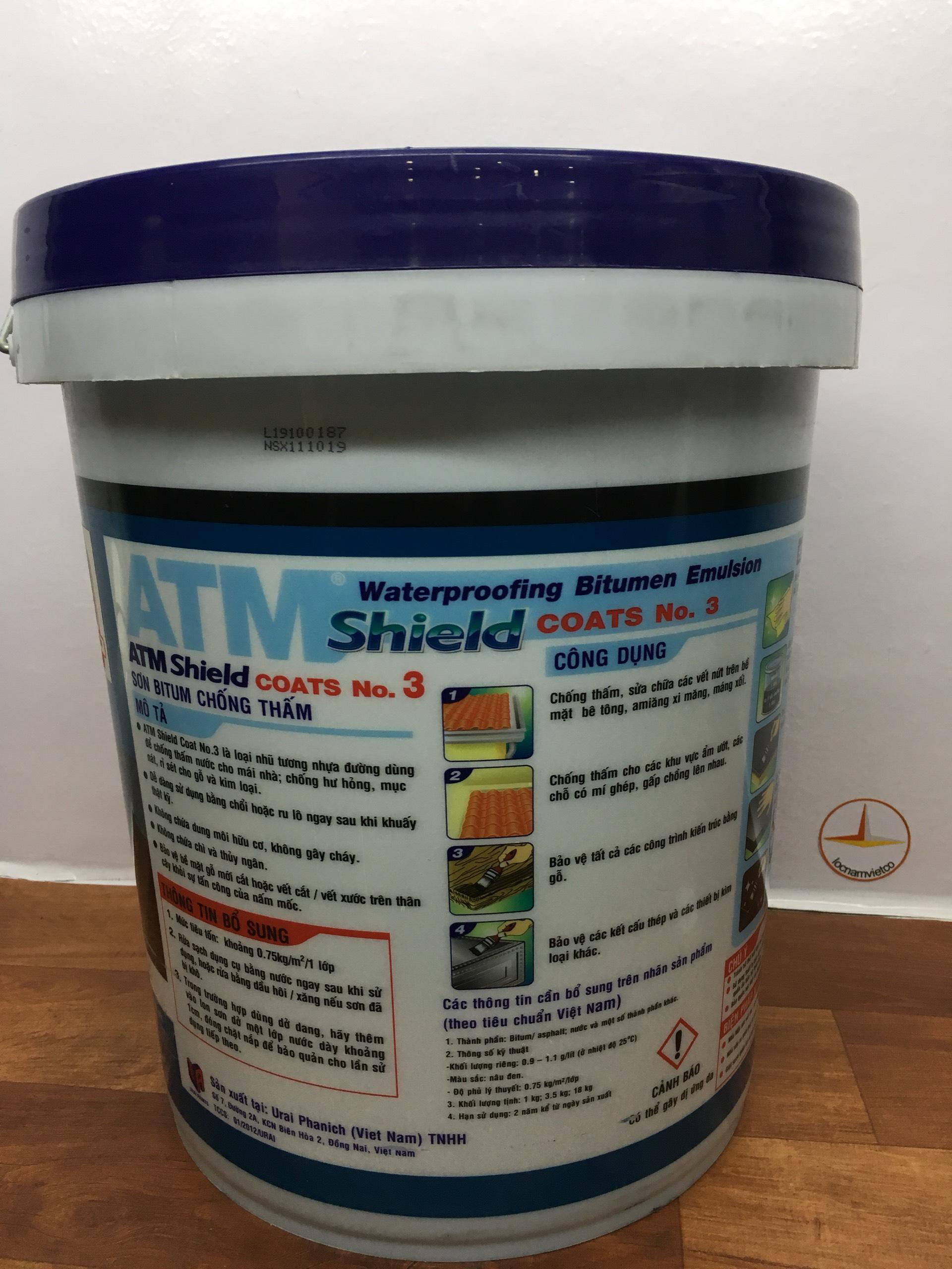 Sơn bitum chống thấm 18KG màu đen