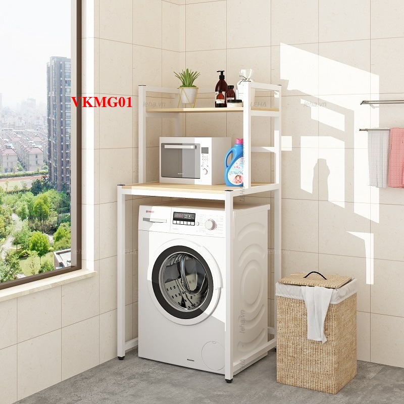 Kệ sau máy giặt 2 tầng tiết kiệm không gian VKM01 - Nội thất lắp ráp Viendong Adv