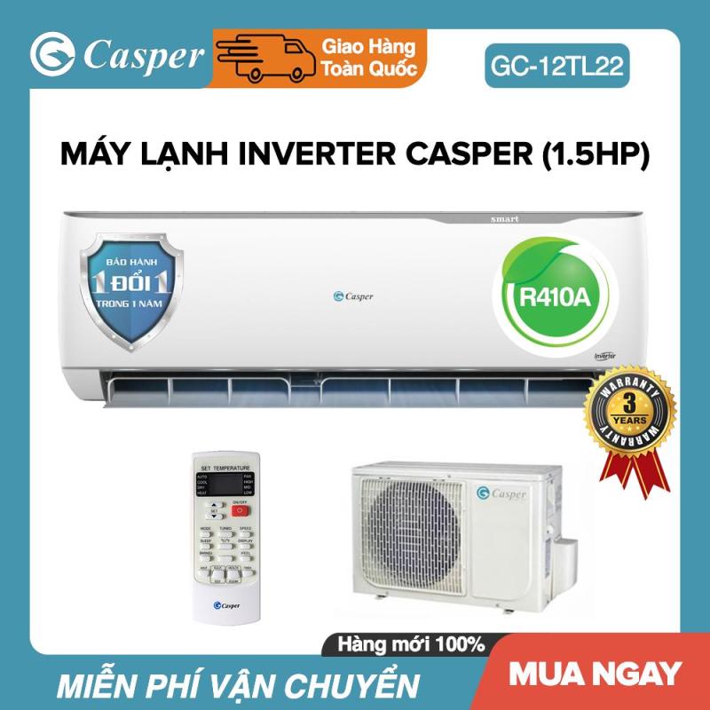 Máy Lạnh Inverter Casper 1.5HP - Model GC-12TL22 Đổi mới 1 năm - Bảo Hành 3 Năm