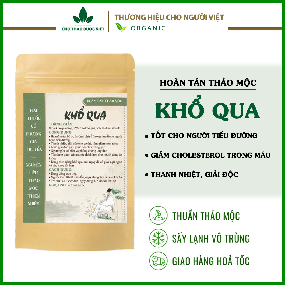 Khổ Qua Hoàn Thô (Mướp Đắng) Nguyên Chất 300g