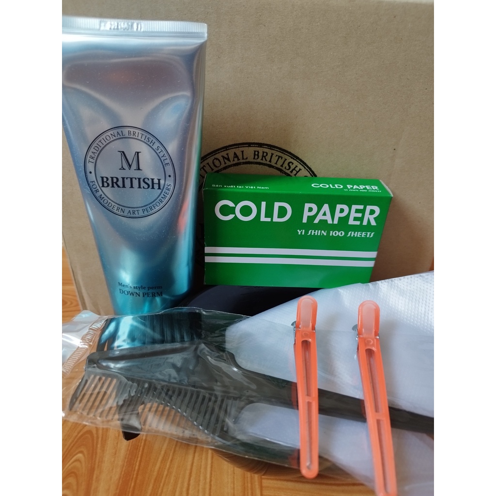 Kem ép side tóc British M Men's Style Down Perm - 200g