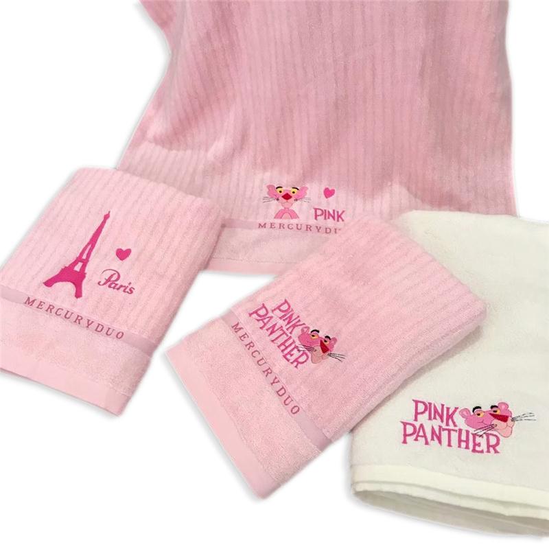 Nổi Danh Trên Mạng Trong Pink Panther Khăn Tắm 100% Cotton Người Lớn Mềm Mại Đáng Yêu Kiểu Hàn Quốc Màu Hồng Cô Gái Cặp Vợ Chồng Lớn 60*120 Cm