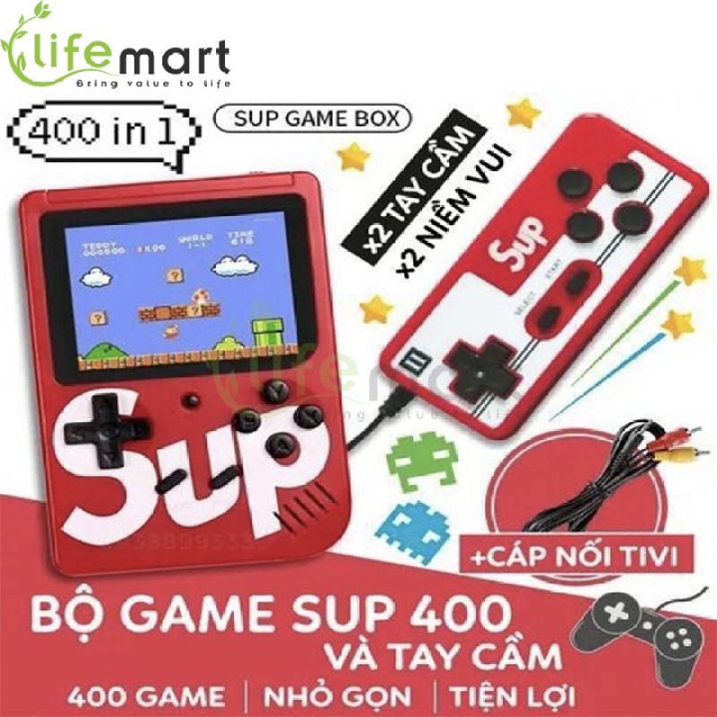 MARIO SUP 400 GAME| Game Mario, Contra, Tank, Ninja Rùa..| 2 Người Chơi| Kết Nối TV| Pin Rời Thay Được| LifeMart-LFM0025