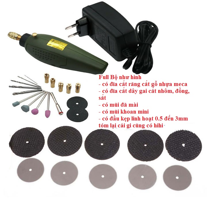 máy khoan cắt mini cầm tay 12v - máy khoan lông chim và khoan mạch điện tử