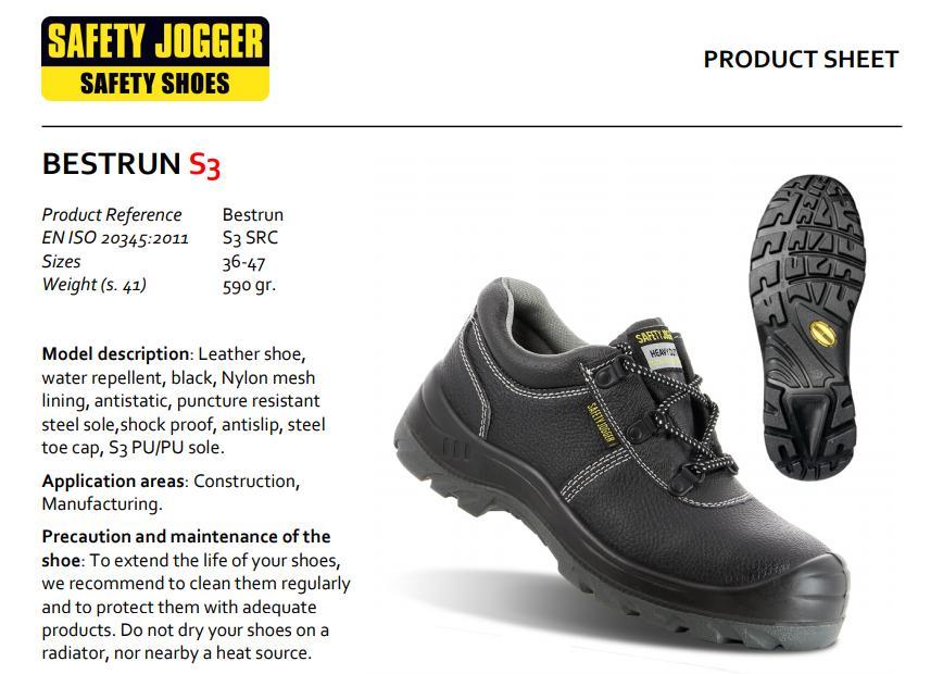 Giầy Bảo Hộ Safety Jogger Bestrun S3