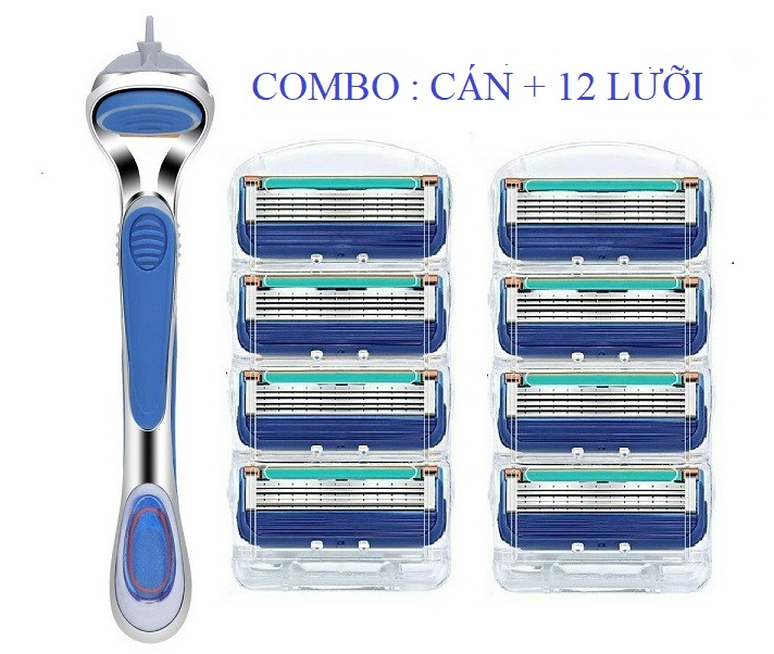 Dao cạo râu 5 Lưỡi Fuli 5 ( Cán + 12 Lưỡi)