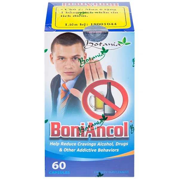 BoniAncol (Hộp 60 viên) - Giúp cai rượu, bảo vệ gan [Boni ancol]
