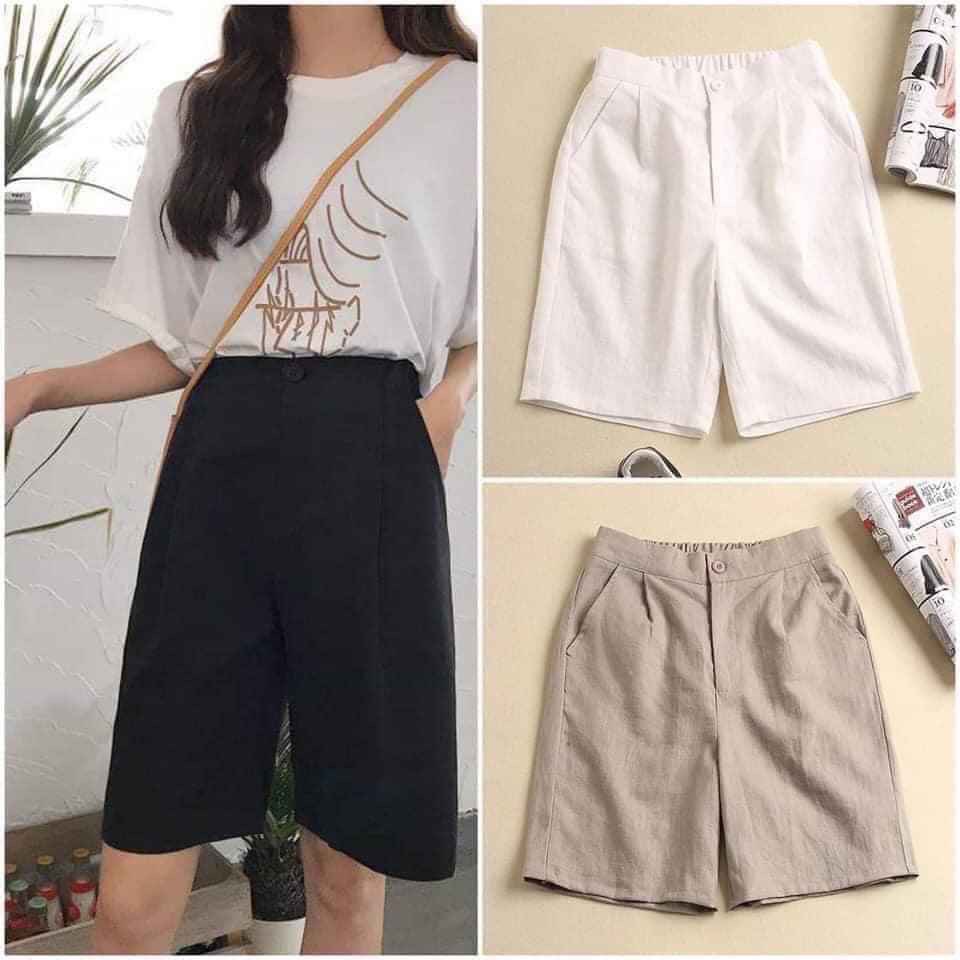 Quần Short Đũi Xước Nữ