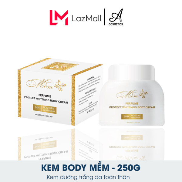 Kem Body Mềm,Kem dưỡng trắng da toàn thân, hương nước hoa Pháp, dạng lotion thẩm thấu và dưỡng trắng nhanh 250g