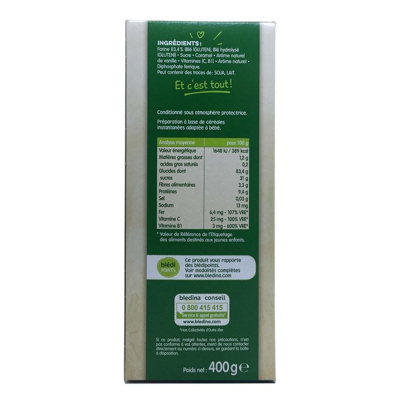 Ngũ cốc pha sữa Blédina vị vani 400g (>12 tháng)