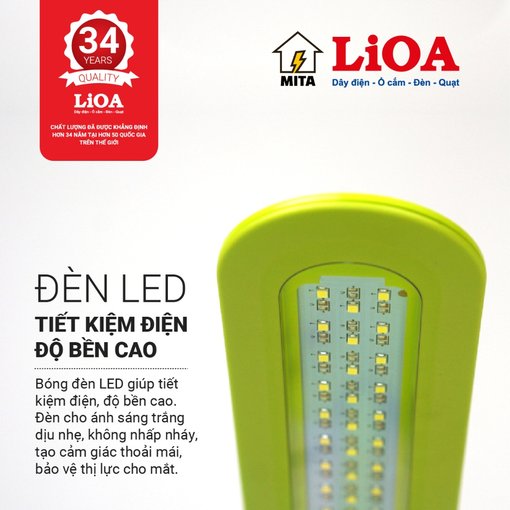 Đèn bàn LED kiểu dọc LiOA - MITA