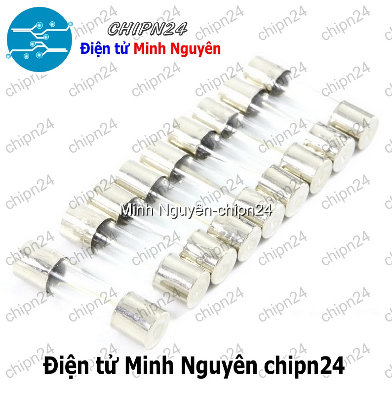[10 cái] (K401) Cầu Chì Ống Thủy Tinh 5x20mm (1A/2A/3A/4A/5A/6A/7A/8A/10A/15A/20A/25A/30A 250V) - [Chọn Loại] - HHH.00005