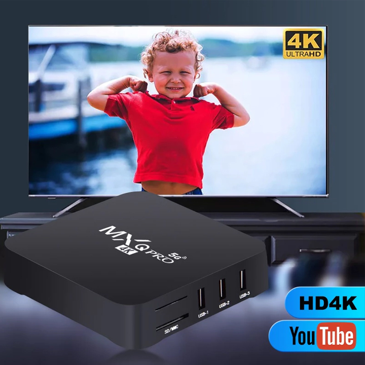 Tivi Box 16+256GB MXQ Pro 4K 5G Tiếng Việt Biến TV thường thành Smart TV xem Youtube hát Karaoke