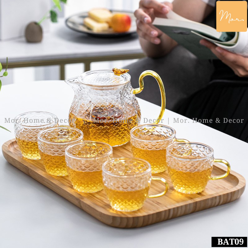 Bộ ấm trà thủy tinh chịu nhiệt  -