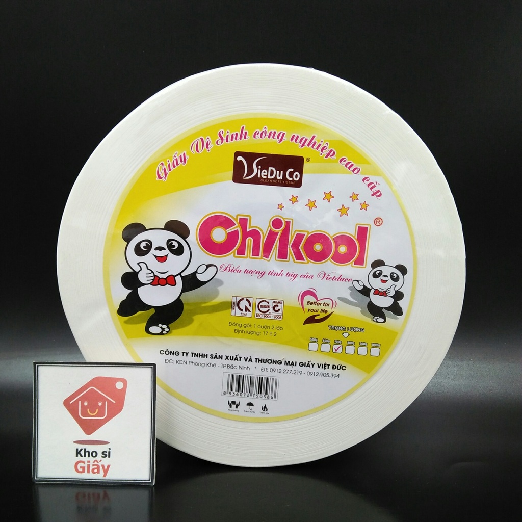 Giấy cuộn công nghiệp 700g Chikool - Giấy vệ sinh cuộn lớn Chikool