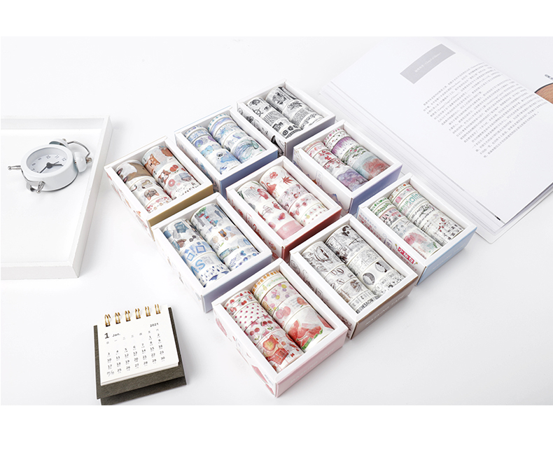 SET 10 CUỘN BĂNG DÍNH WASHI TRANG TRÍ