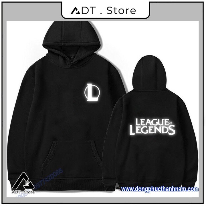 Áo hoodie Liên Minh phản quang, áo liên minh huyền thoại phản quang, áo league of legends