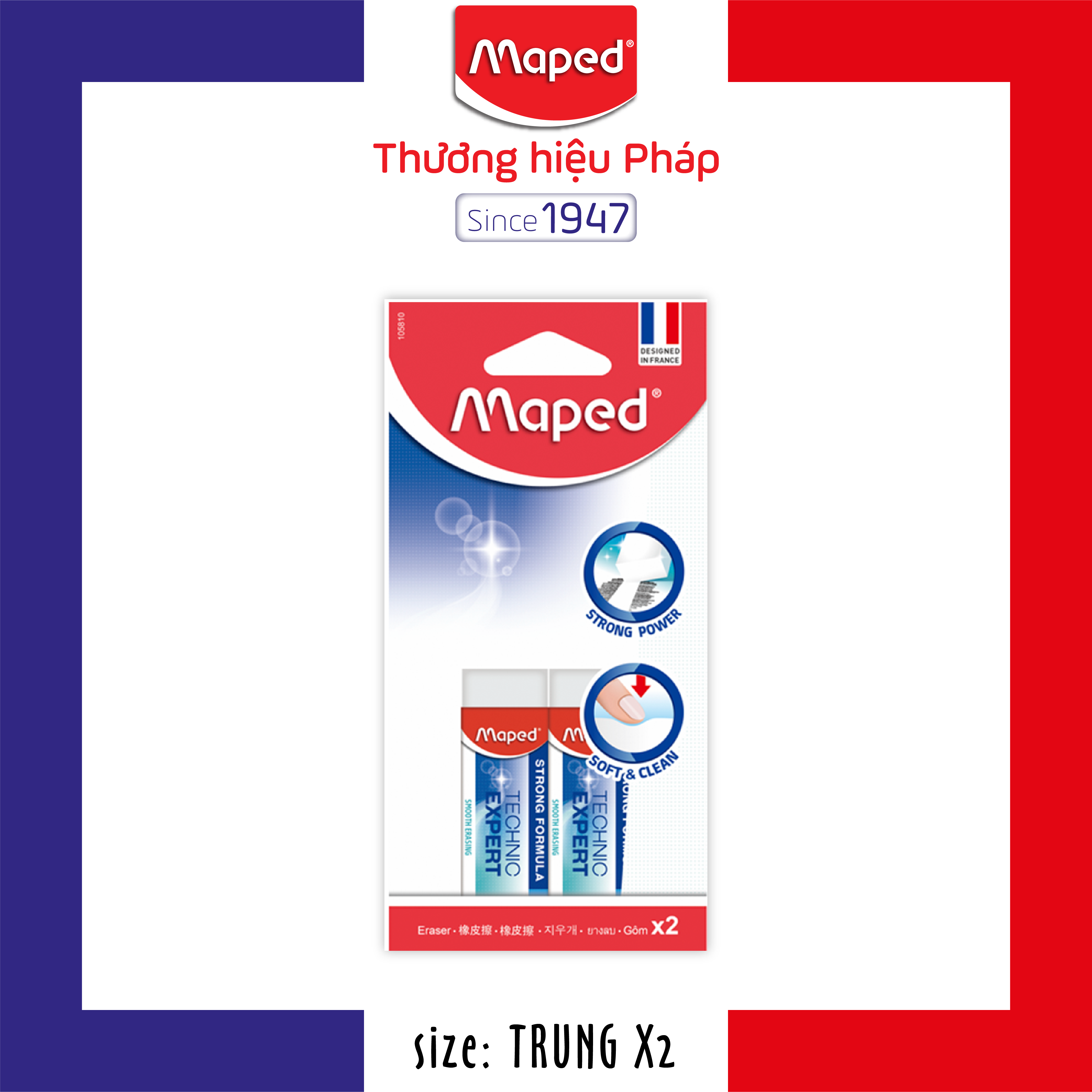 MAPED - Gôm Expert trung - (túi 2)