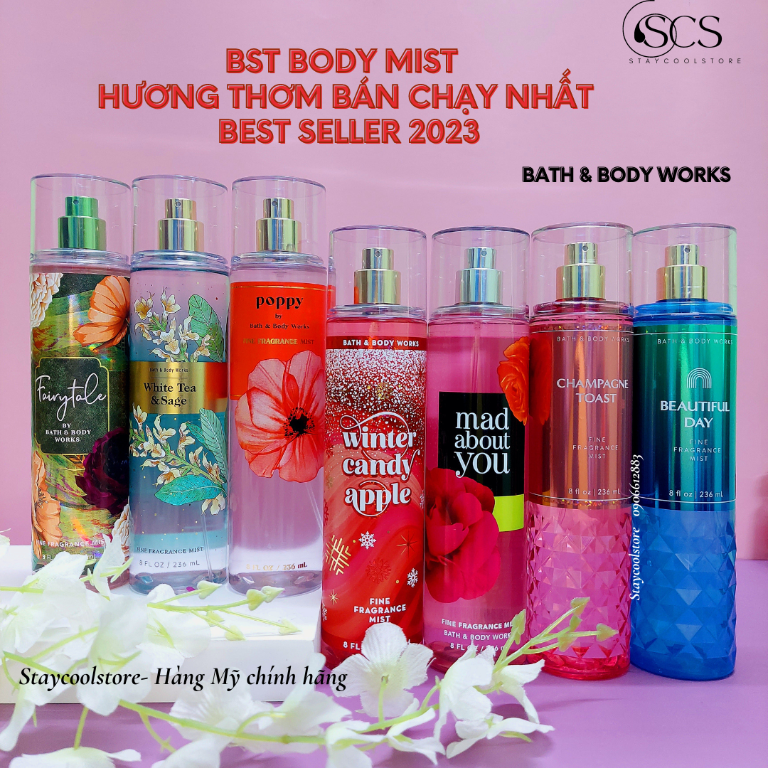 [Bill Mỹ- Đủ Mùi Hot]- Xịt thơm body mist Bath & Body Works 236ml