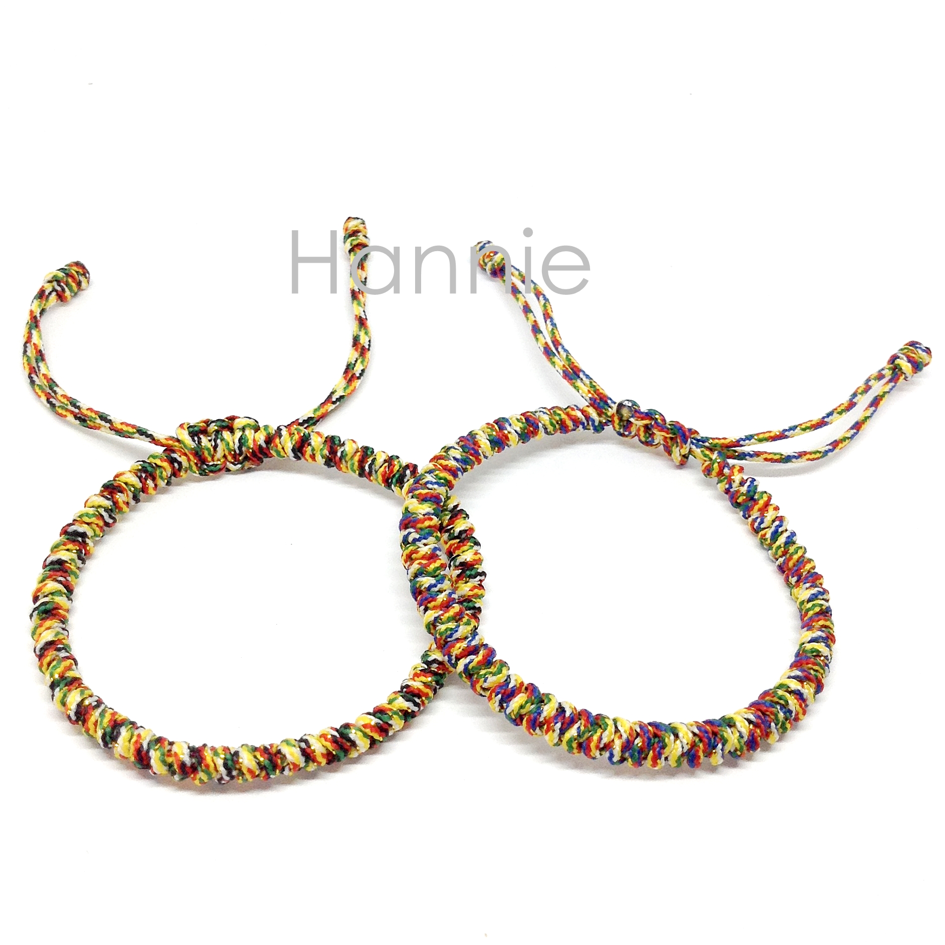 Vòng chỉ ngũ sắc may mắn dây rút - Vòng phong thủy bình an đeo tay nam nữ