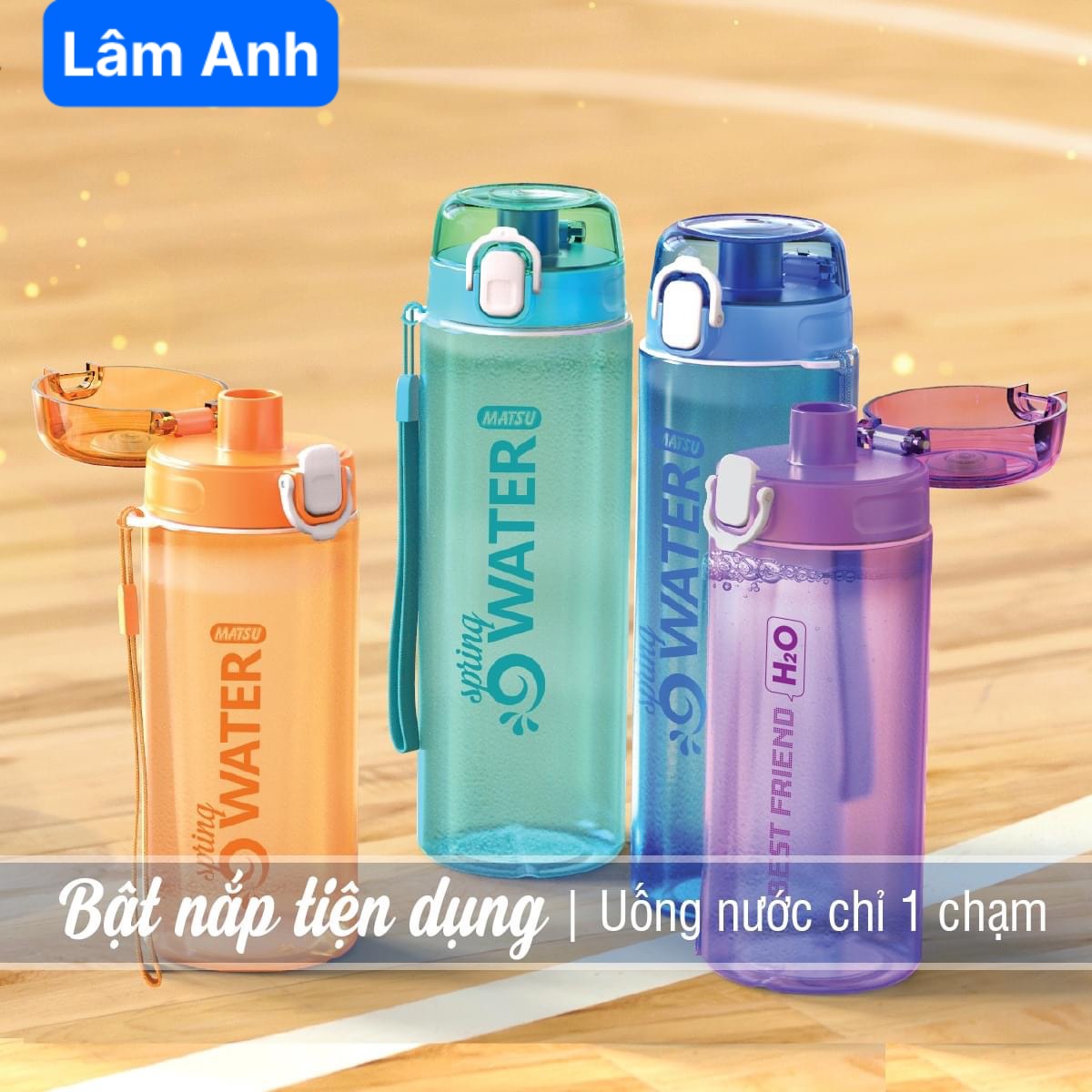 Bình Nước Thể Thao SPORT 500ML Nhựa PP An Toàn Cho Sức Khỏe