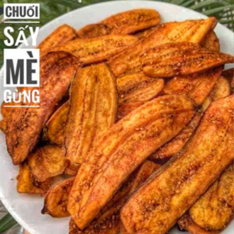 Chuối chiên giòn (mè gừng giòn rụm - có video) {Khối lượng tịnh, không tính bao bì}