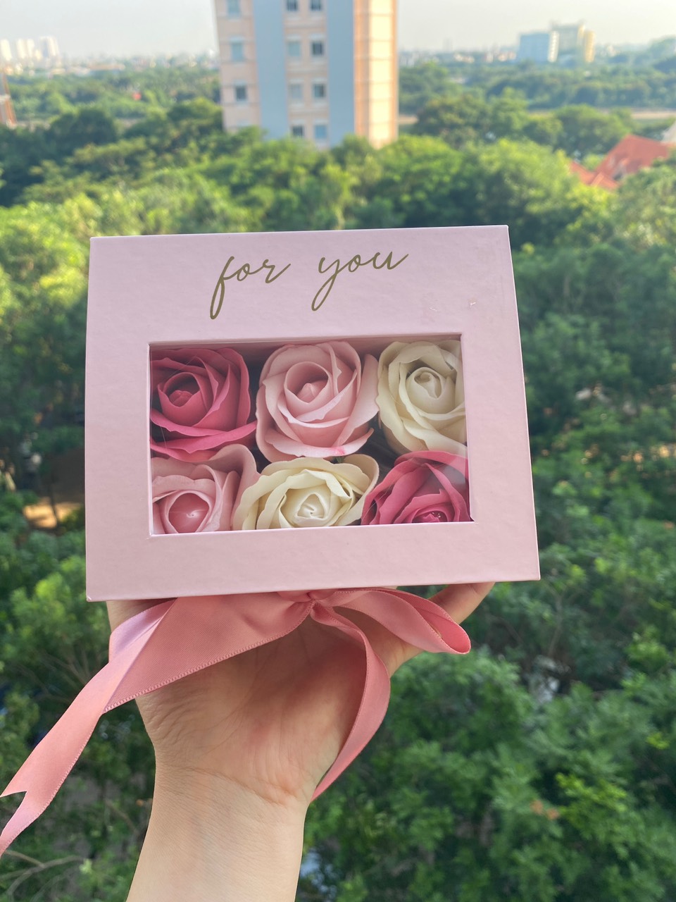 ( Mẫu Mới) Hộp Mika Hoa Hồng Đựng Son Cao Cấp.