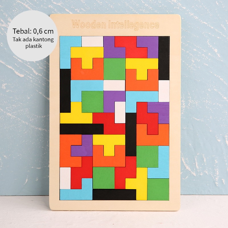 Đồ chơi xếp hình trí uẩn thông minh cho bé, Tetris xếp gạch ghép hình gỗ, đồ chơi ghép hình phát triển trí tuệ cho bé