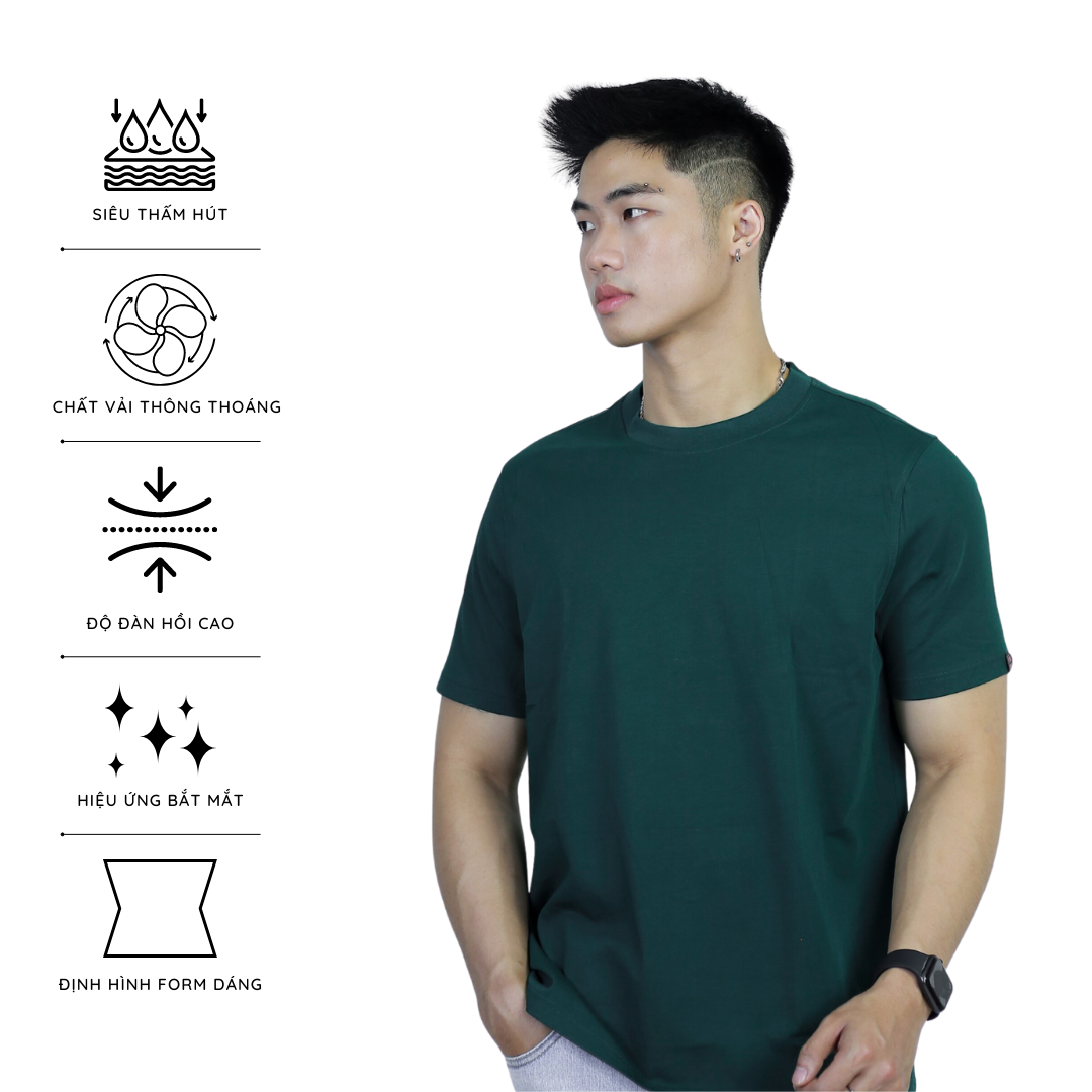 Yumenswear | Áo Thun Nam Cổ Tròn Cotton Basic Tee - MBR001