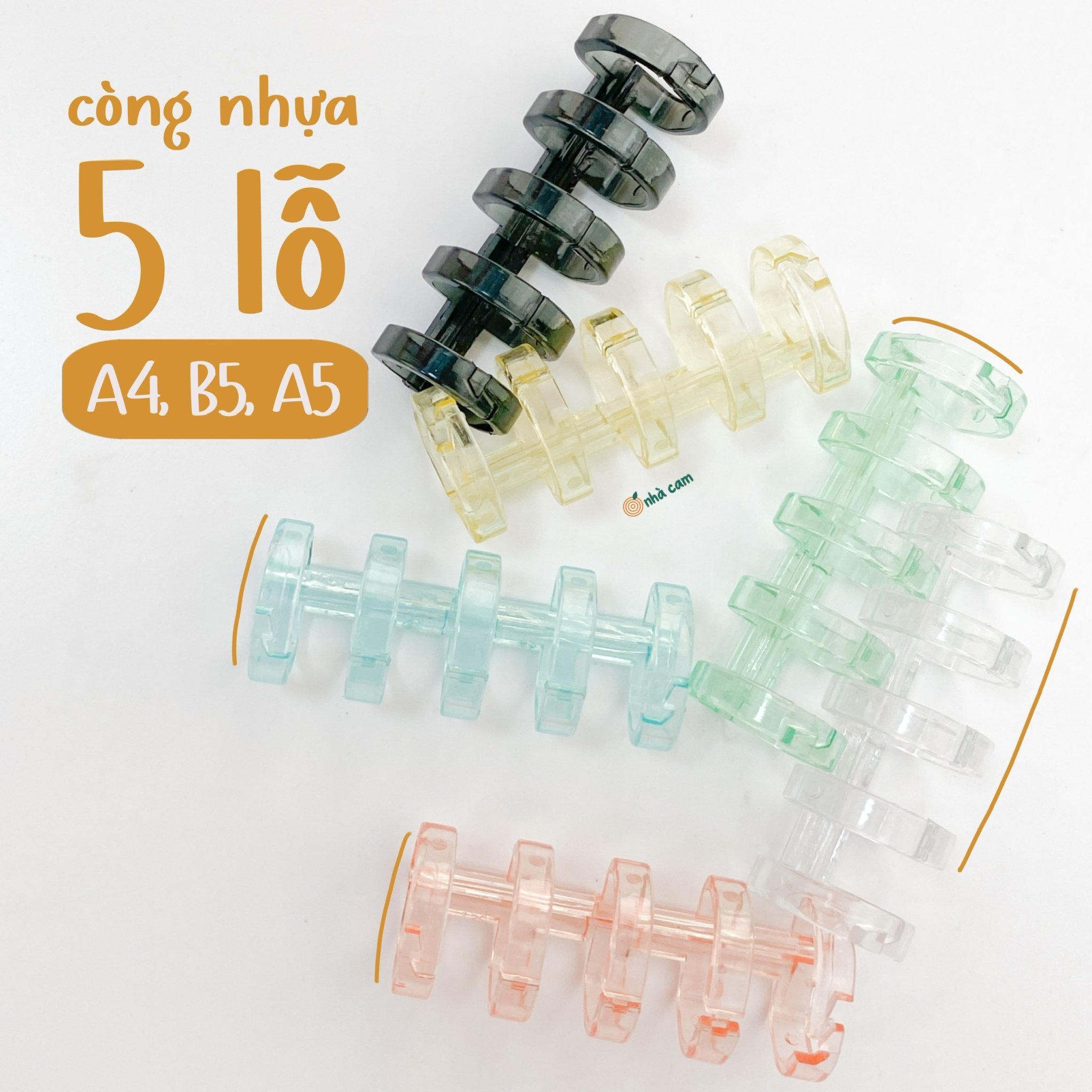 Còng nhựa 5 lỗ