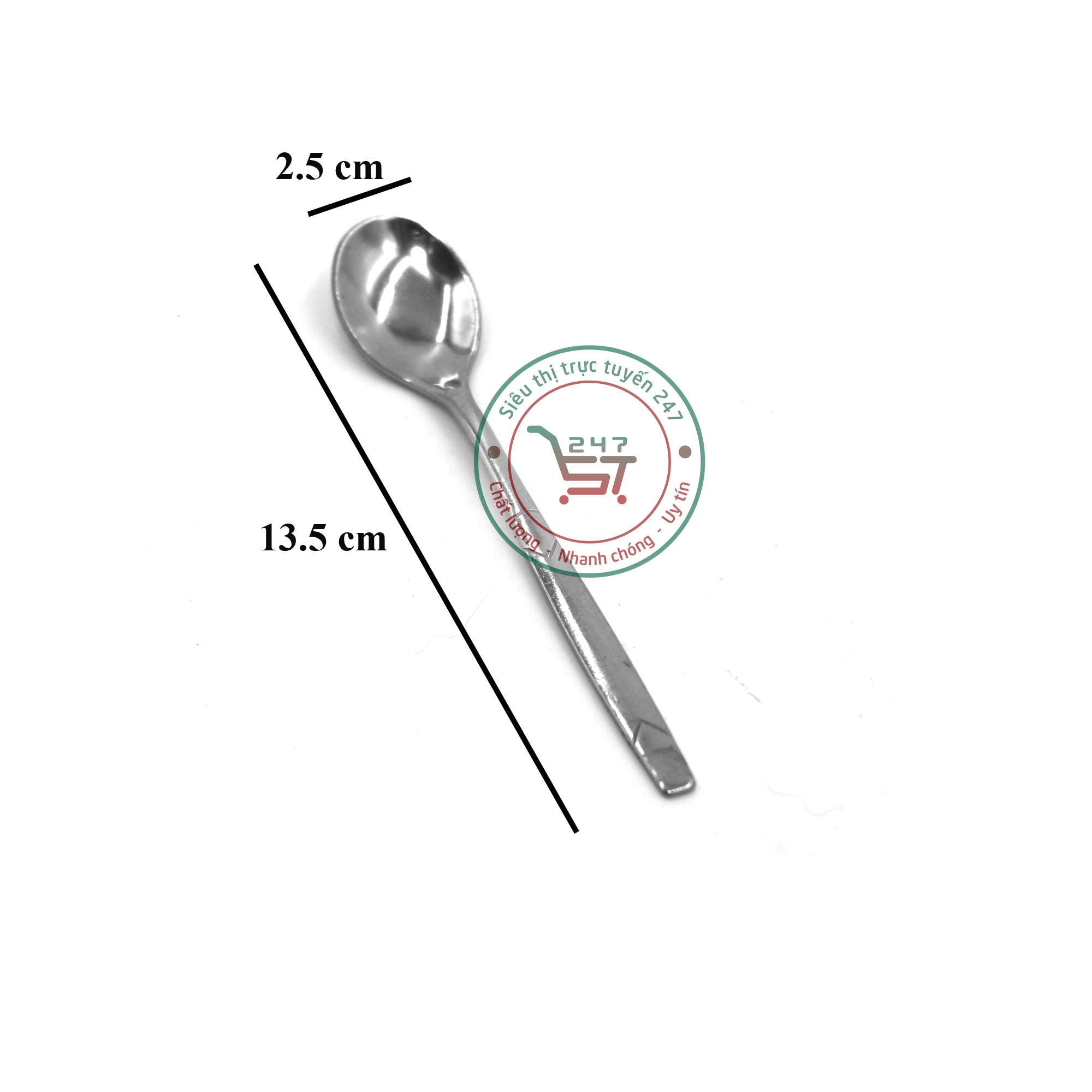 Muỗng cà phê dày xịn 1.2mm bằng inox sáng bóng không gỉ an toàn cho người dùng muỗng uống cà phê