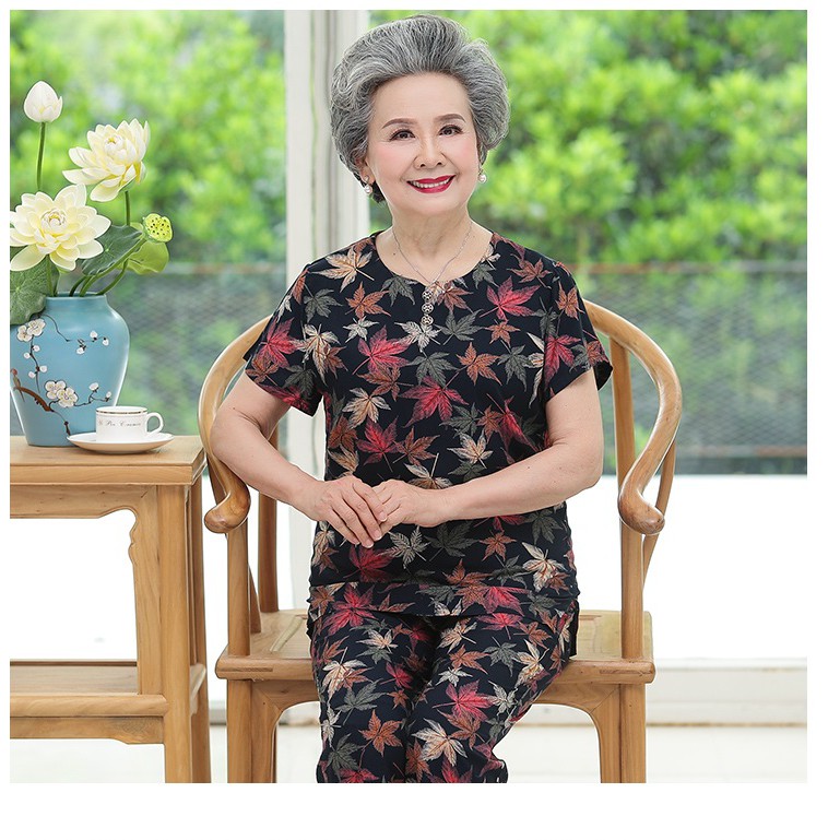 Bộ quần áo cho bà già, bộ mặc nhà ( canh quat)