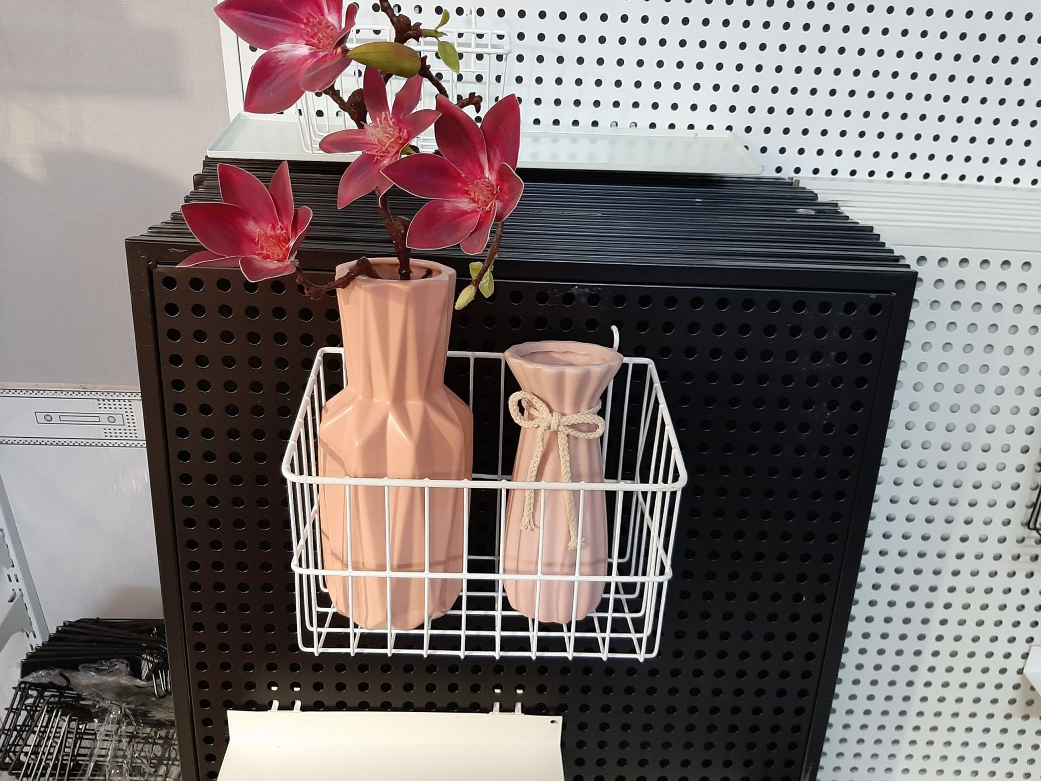 [HCM]rổ sắt nhúng nhựa trang trí MS10