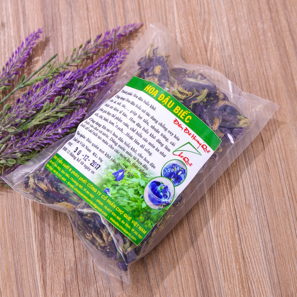 Hoa Đậu Biếc 100g Nguyên Chất Chợ Quê
