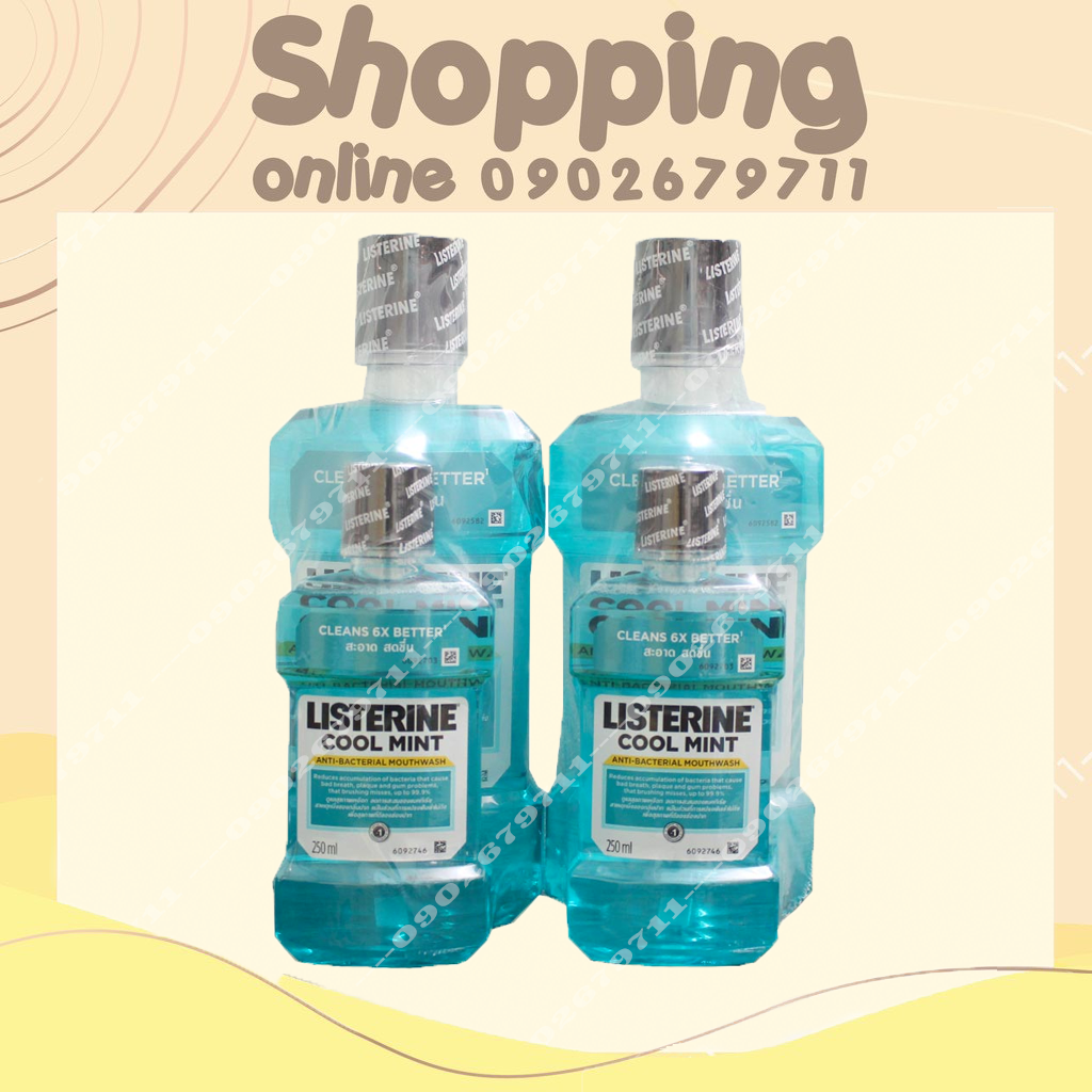 Combo Nước Súc Miệng Listerine Thái 750MLx250ML