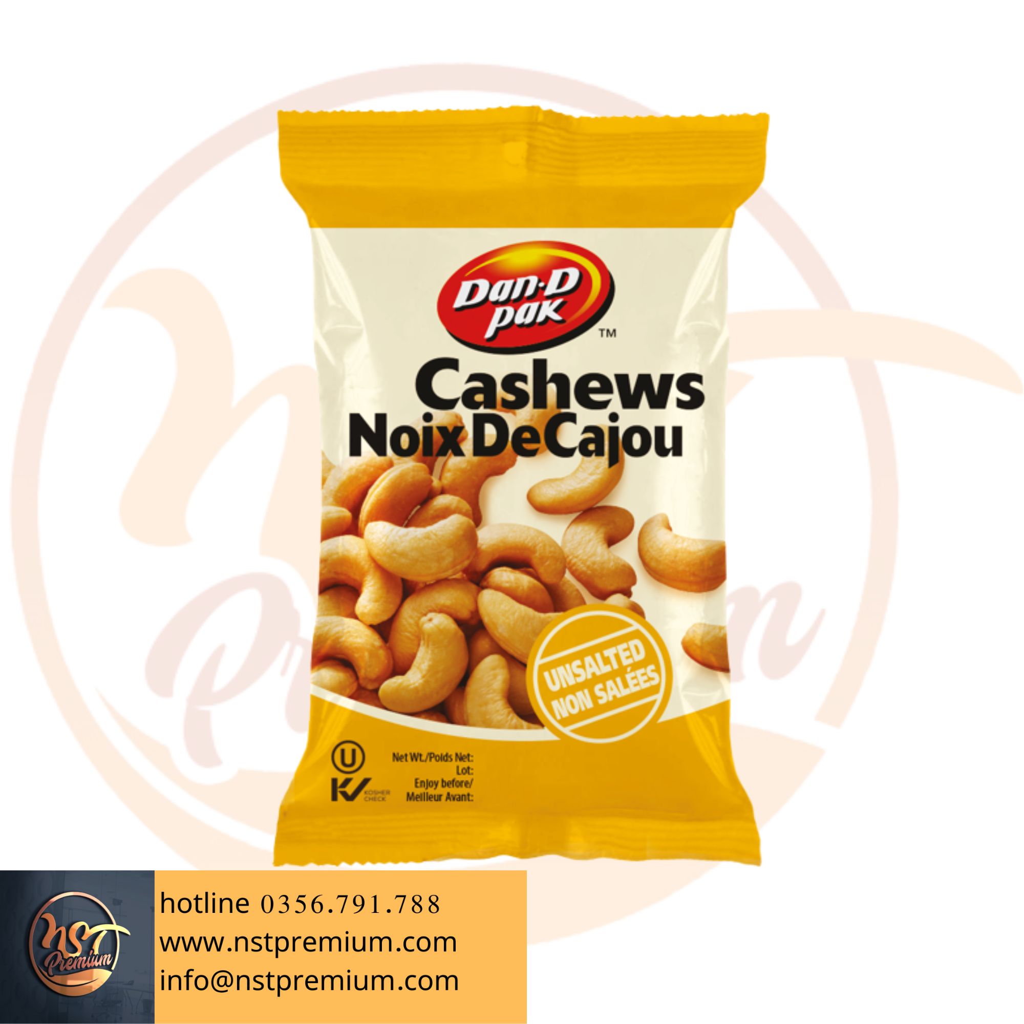 [HCM] Hạt Điều Không Muối 50g Dan D Pak