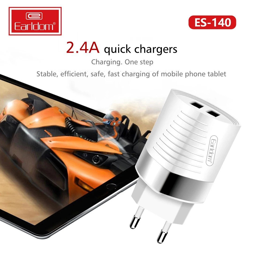 [Chính Hãng] Bộ sạc Iphone ES-140 sạc nhanh 2.4A 2 cổng USB