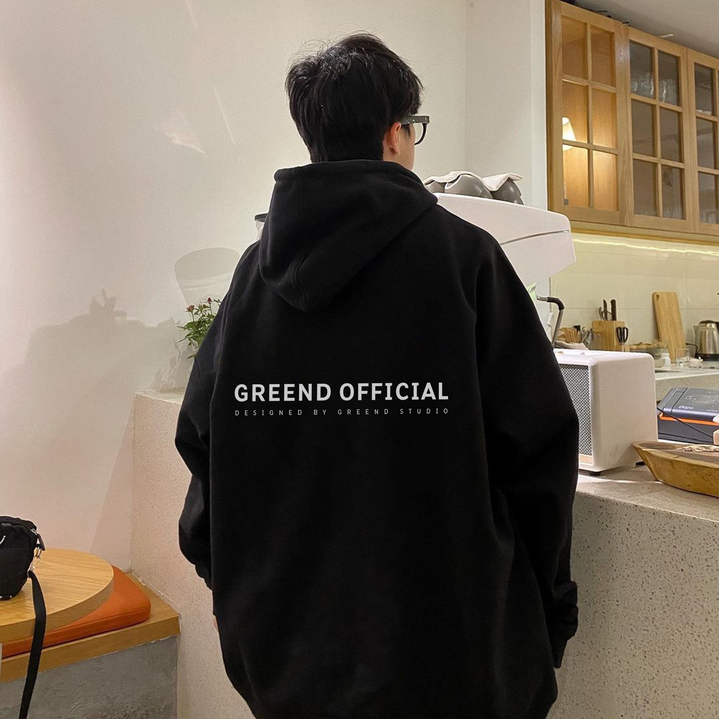 Hoodie Nỉ Bông Unisex Basic TyPo Greend Design 2021 HD03