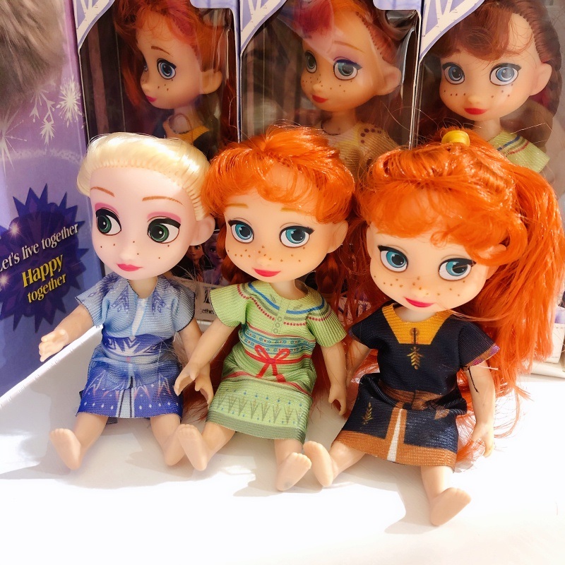 Bộ đồ chơi búp bê công chúa Elsa Anna 6 nhân vật - Set 6 hộp búp bê đồ chơi cho bé mô hình nhân vật công chúa Disney - Búp bê công chúa dễ thương làm quà cho bé yêu