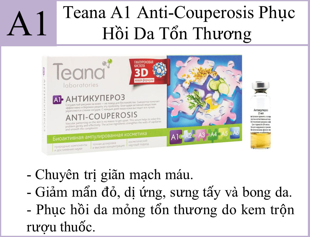 Teana A1 Anti-Couperosis Phục Hồi Da Mỏng