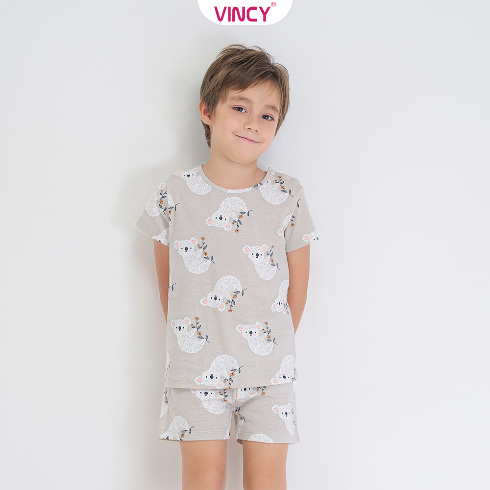 [Mua 3 giảm 20%, mua 2 giảm 15%] Bộ Đồ Short Thun Bé Vincy KST022S32