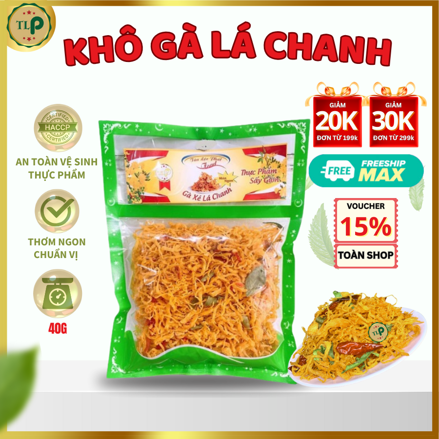 Khô gà lá chanh tân lộc phát - bịch 40g
