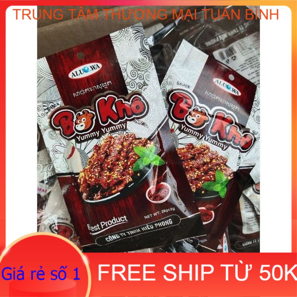 10 gói snack bò khô - tăm cay bò khô siêu ngon