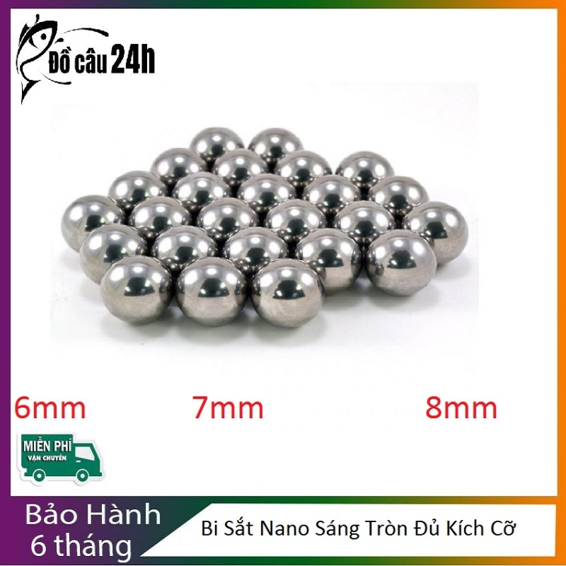 1Kg Bi Trục Xe Đạp Nano Sáng Bóng, Tròn Đủ Kích Cỡ 6mm, 7mm, 8mm Đồ Câu 24h