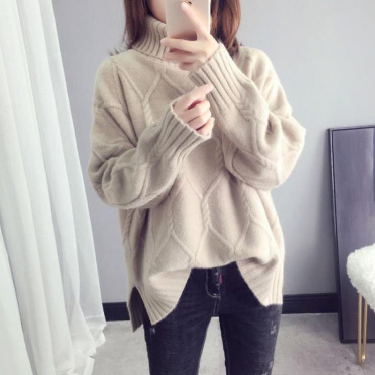 L096 - Áo len cổ lọ phong cách Hàn Quốc