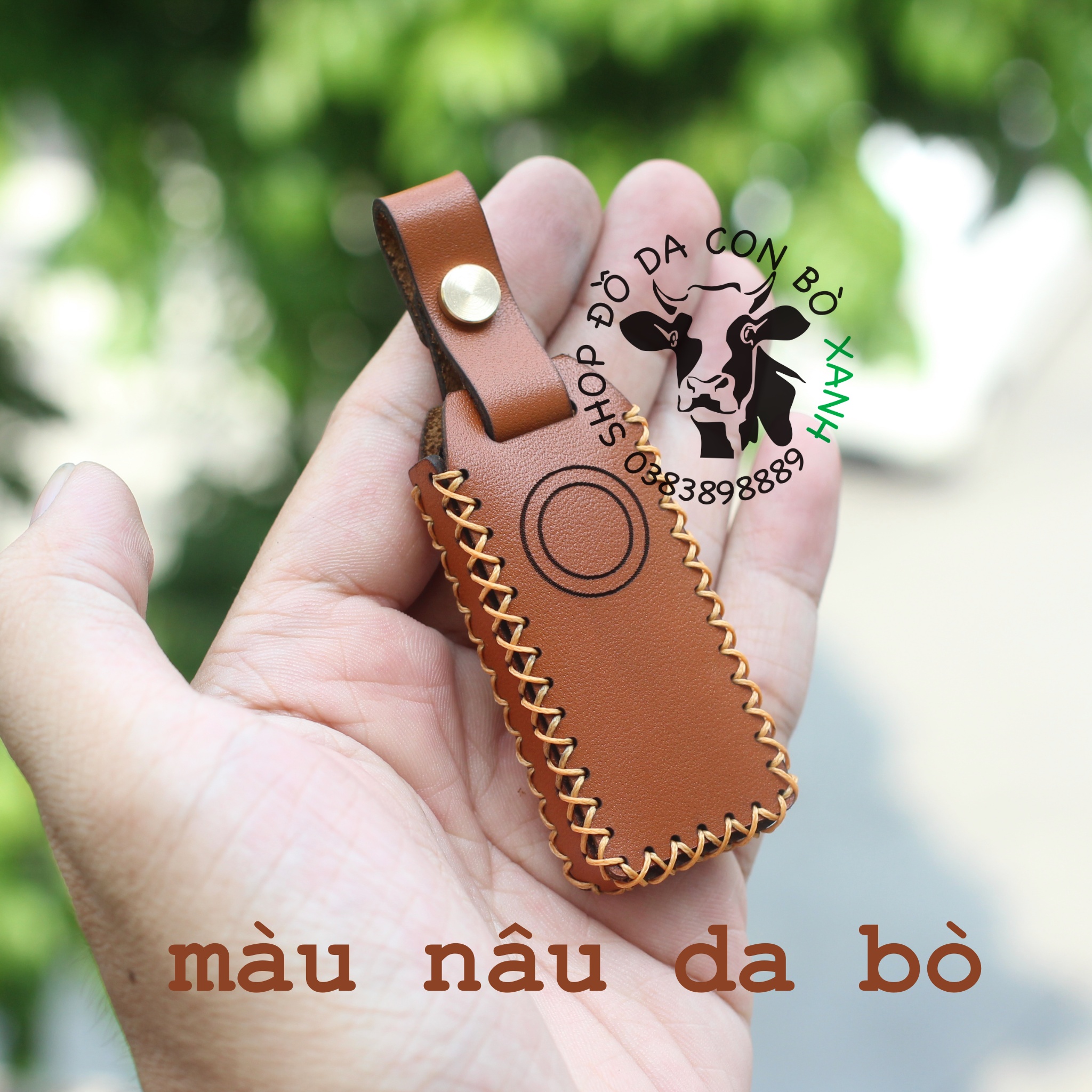 Bao Da Chìa Khóa Remote Pitech chống trộm, keyfob Pi V1 và V2  handmade da thật
