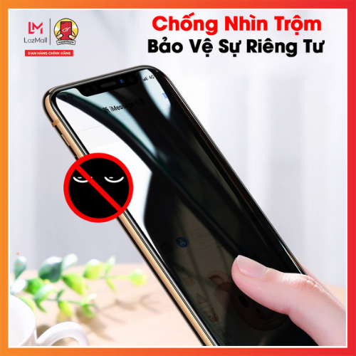 Miếng Dán Kính Cường Lực Chống Nhìn Trộm Xiaomi Redmi Note 9S / Note 9 Pro / Note 9 Pro Max / Redmi Note 7 / Note 7 Pro / Note 8 / Note 8 Pro / Mi 8 Lite