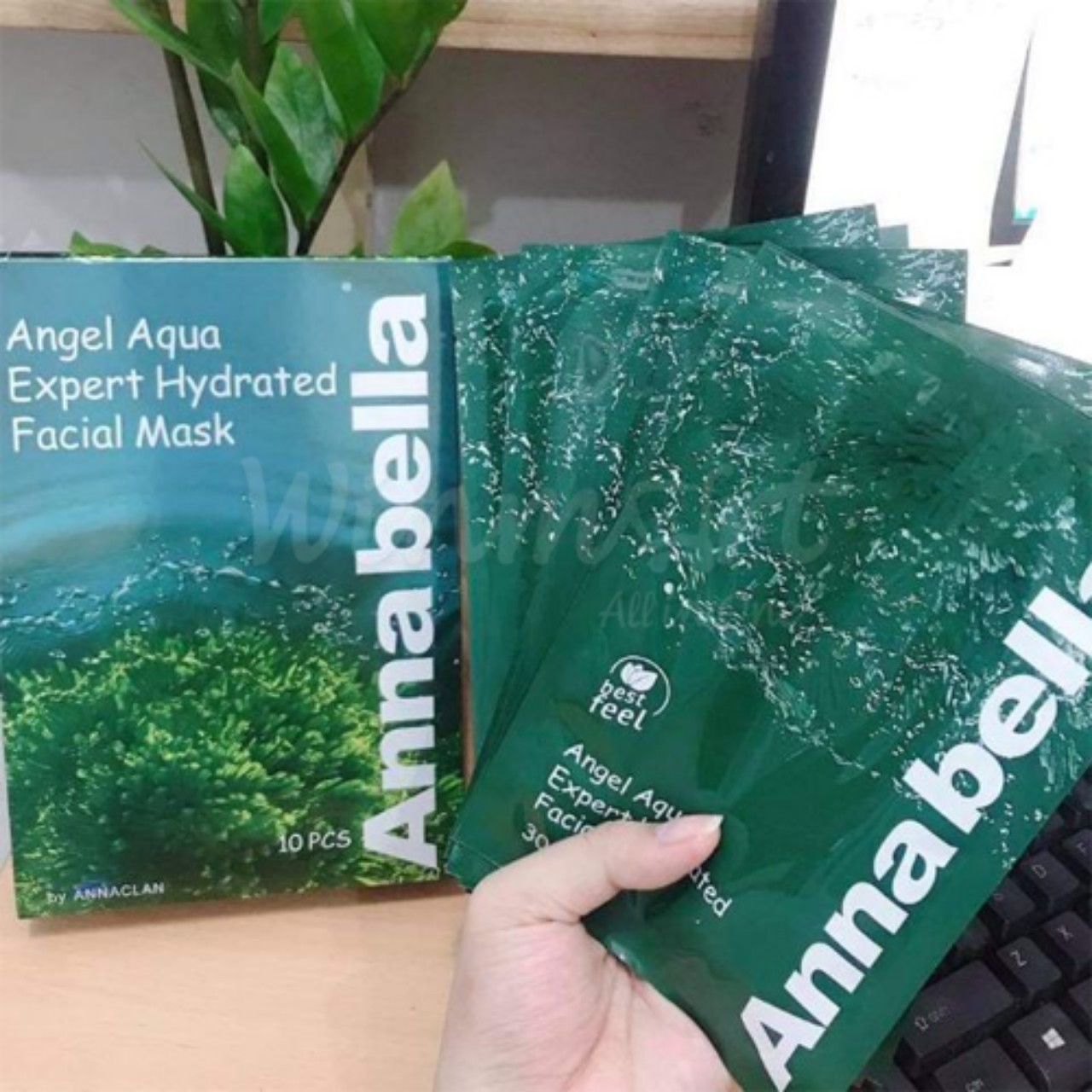 Mặt. Nạ Tảo Biển Anna bella Xanh , Đỏ ,Cấp Ẩm, Trắng Mịn Hộp 10 Miếng Annabella