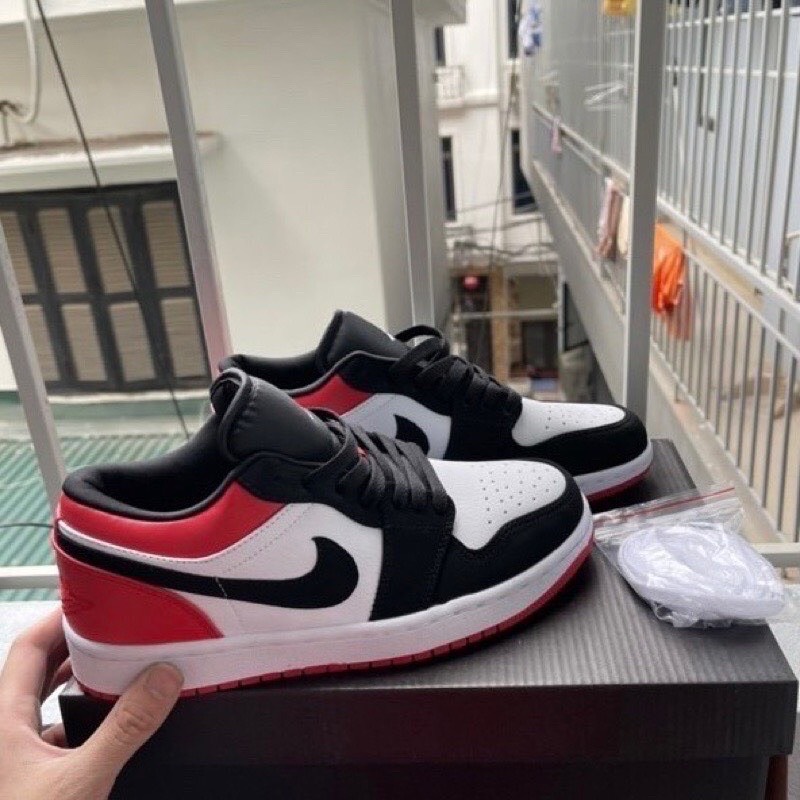 Giày thể thao Nam Nữ Jordan Đỏ Đen Cổ Thấp Full Box