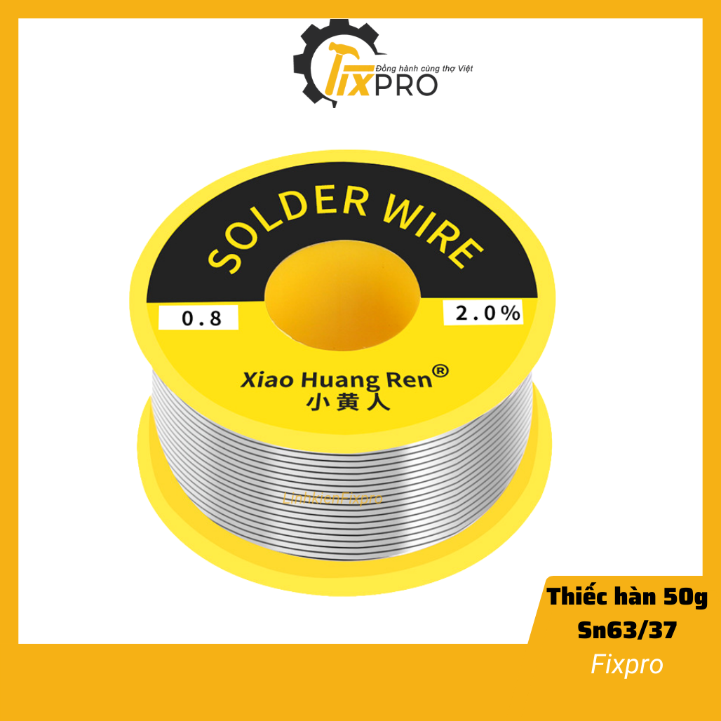 Thiếc hàn 50g Sn60/40 nhẹ lửa, bám thiếc tốt - Fixpro